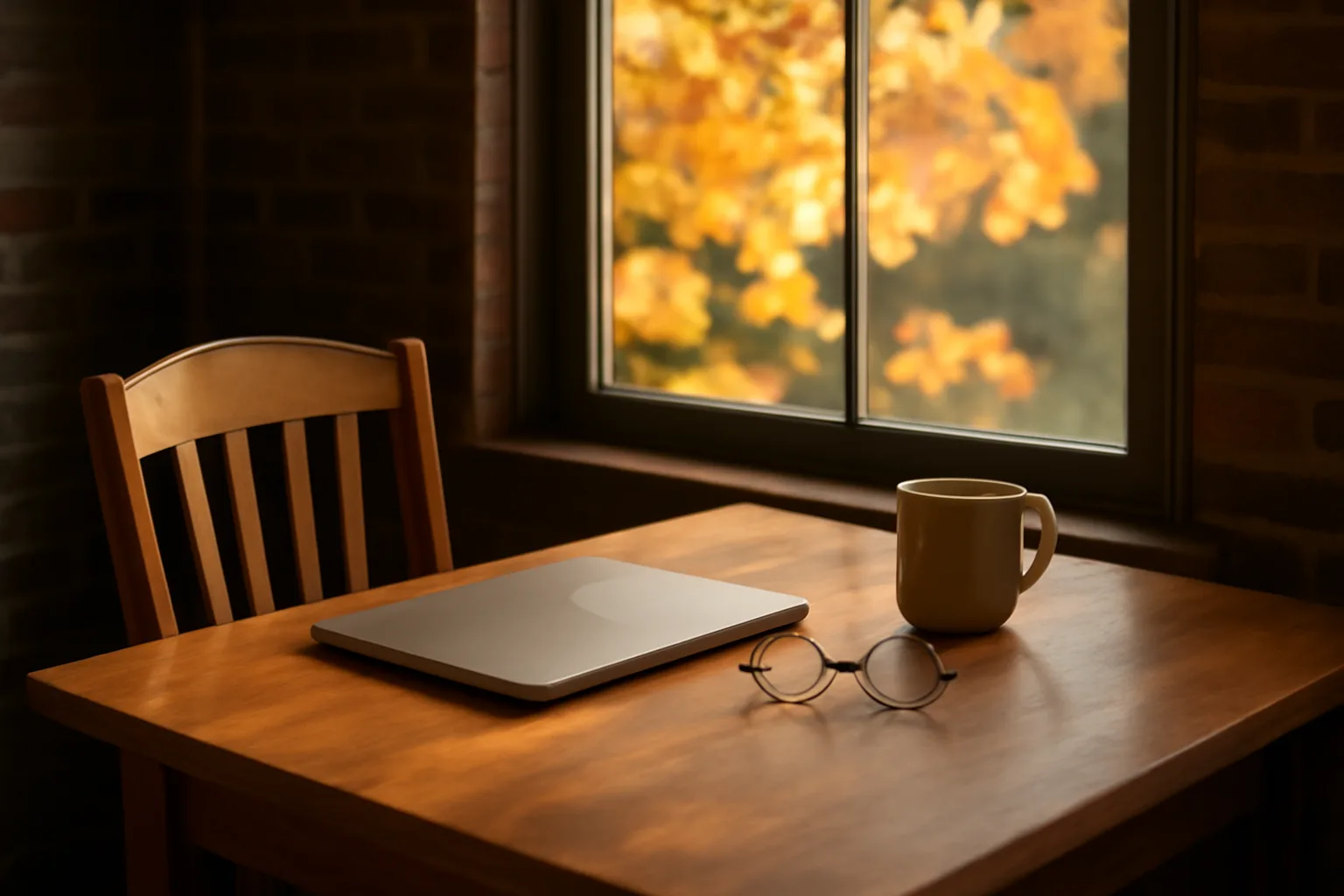 Arkansas home table ready for remote online notarization sessions